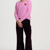 Camiseta SUGARHILL Brunswick Magenta Chicken Embroidery — vista 4