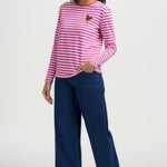 Camiseta SUGARHILL Brunswick Magenta Chicken Embroidery — vista 5