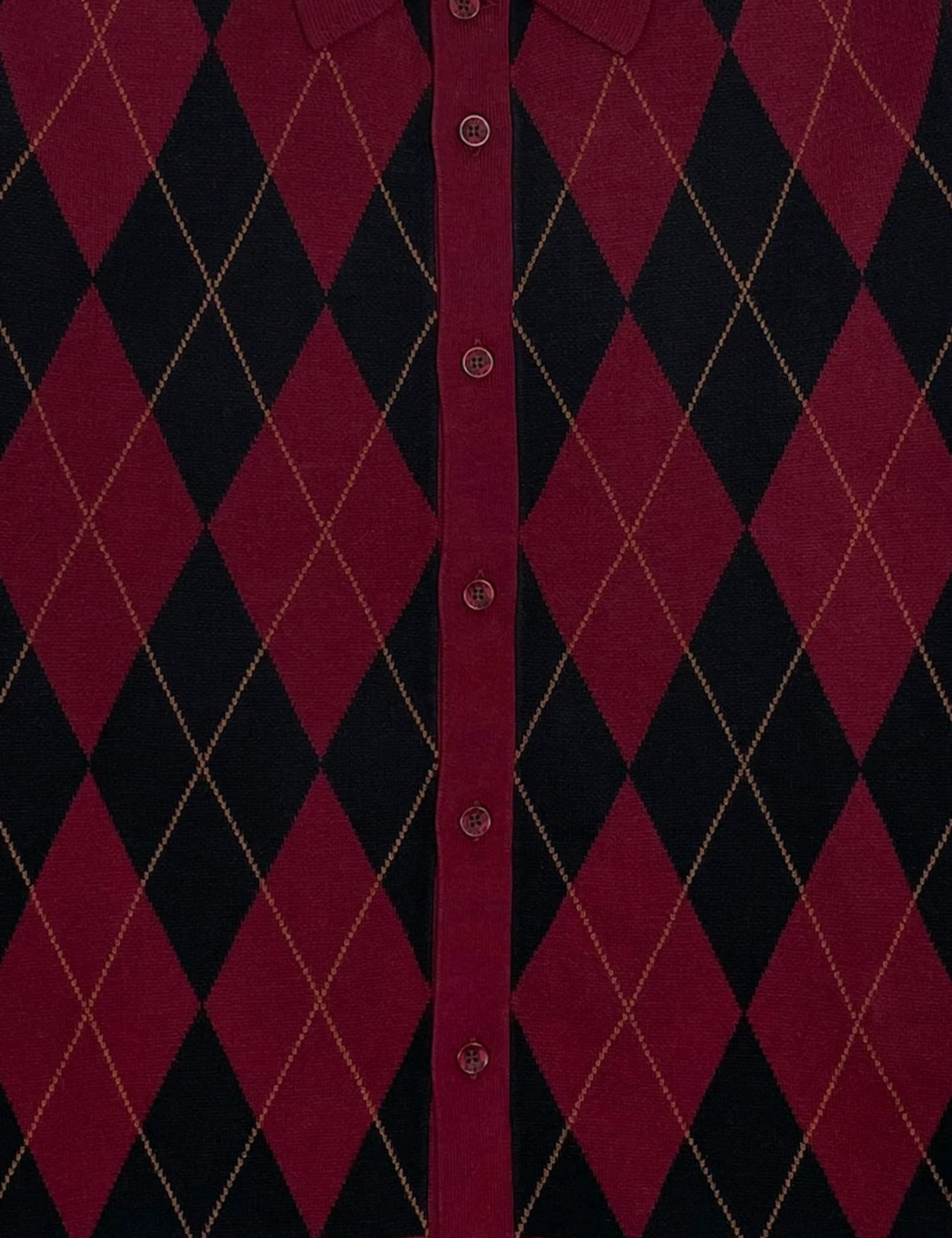 Camisa de punto MERC Tamarisk Burgundy