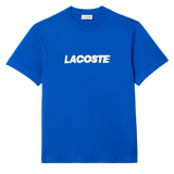 LACOSTE – T-Shirt mit klassischer Passform und blauem Logo 