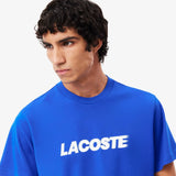 LACOSTE – T-Shirt mit klassischer Passform und blauem Logo 