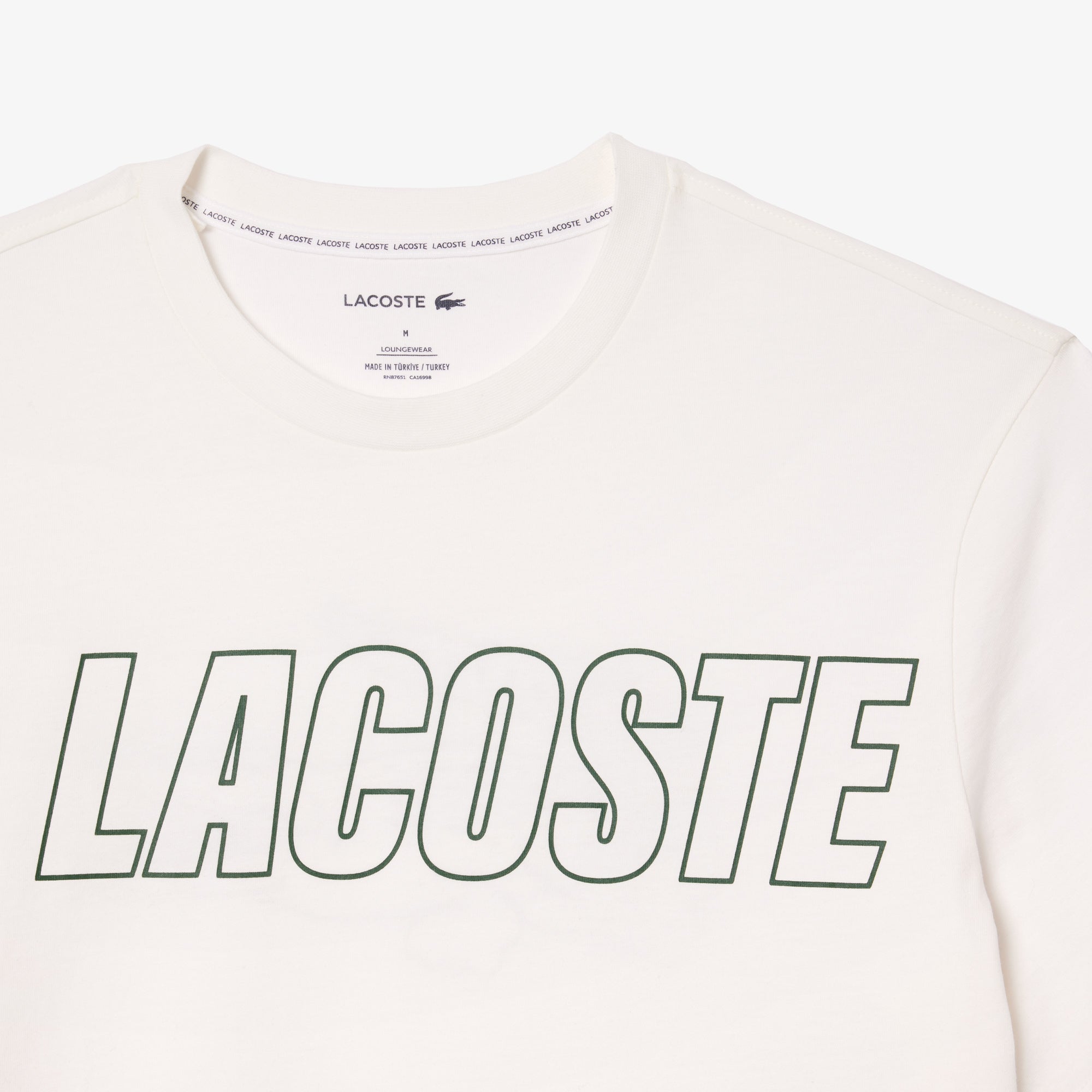 Camiseta Lacoste con Detalle de la Marca a Contraste