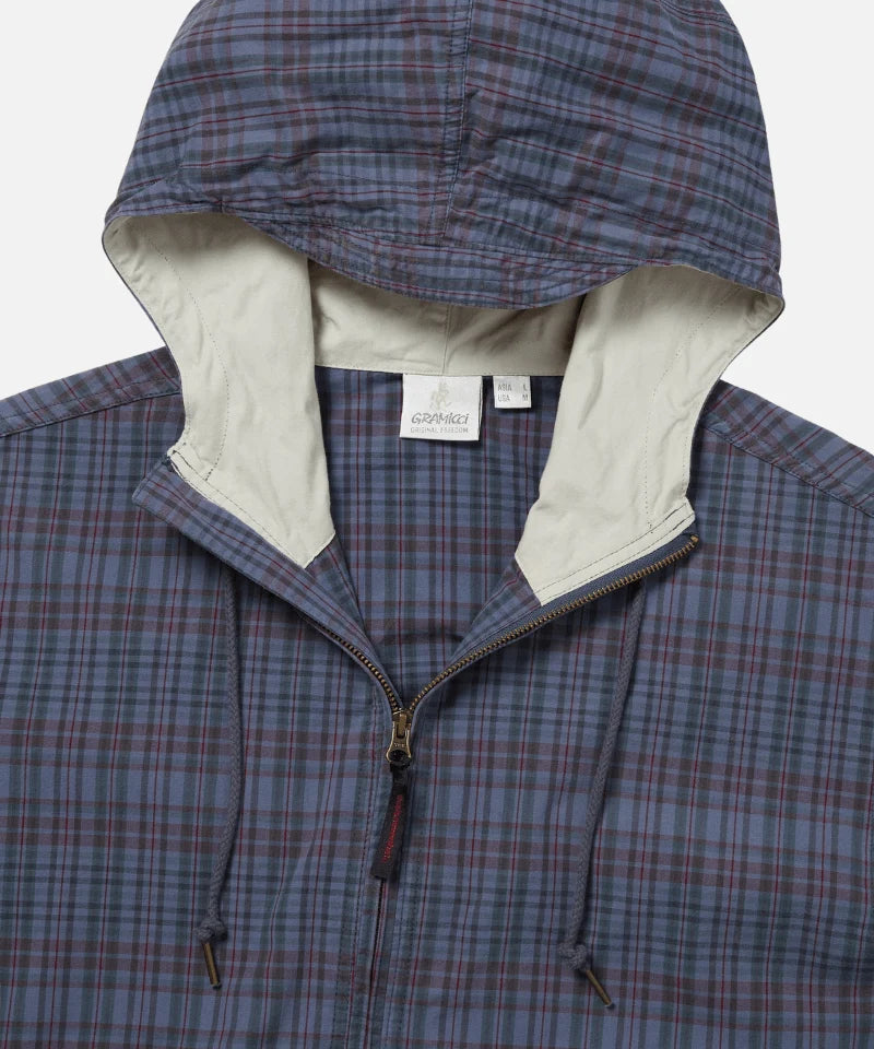 Cortavientos THISISNEVERTHAT x GRAMICCI Washed Wind Jacket Navy Plaid