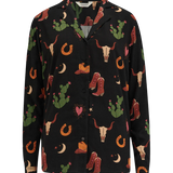 Blusa SUGARHILL Micah Revere Black Cowgirl