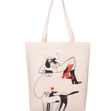 Bolso Tote Bag DEDICATED Torekov Star Boots Off-White