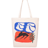 Bolso Tote Bag DEDICATED Torekov Foal with Birds Off-White