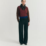 BROWN BLOCK TANIT KNITTED SWEATER