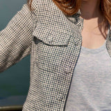 Chaqueta LA PETITE ÉTOILE Vana Vichy Azul