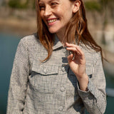 Chaqueta LA PETITE ÉTOILE Vana Vichy Azul