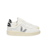 VEJA V-90 Leather White Silver Black Sneakers