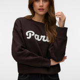 Sudadera VERO MODA Caisa Alina Chocolate Torte / París