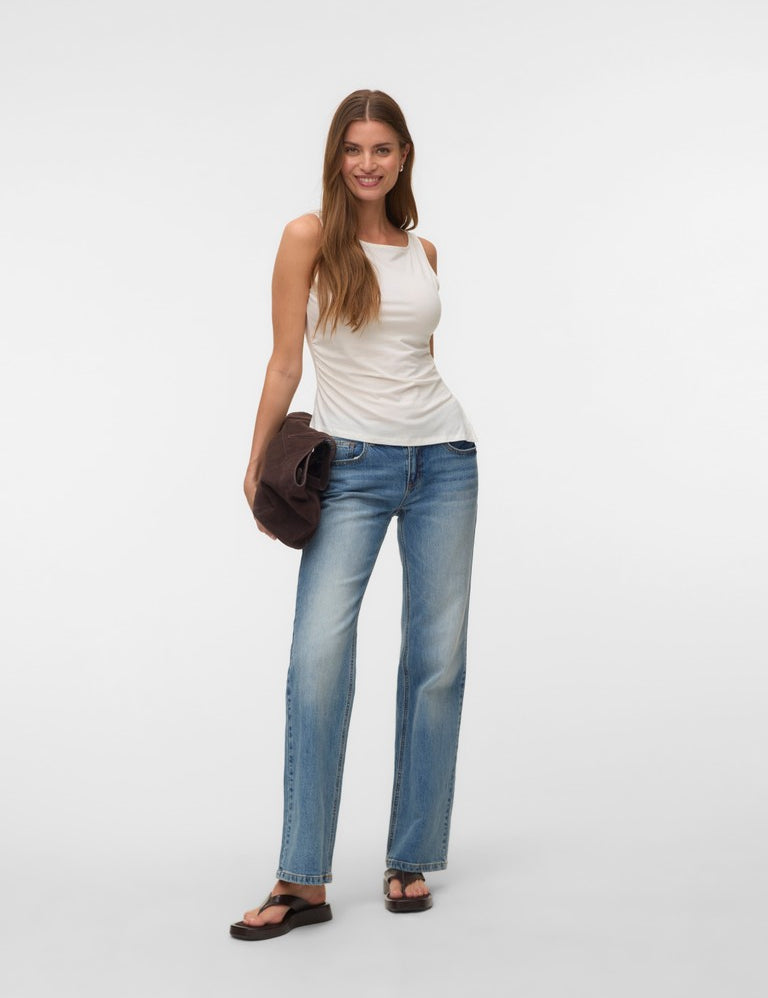 Camiseta VERO MODA Kira Boat Neck Snow White