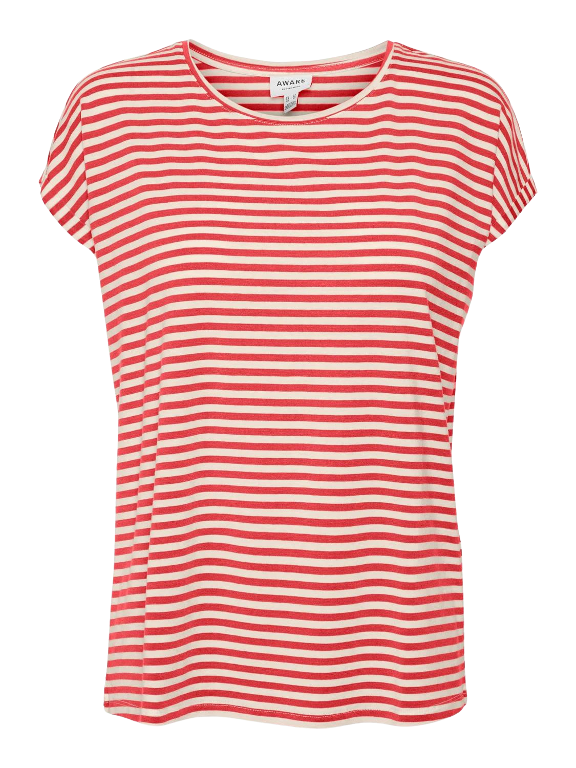 Camiseta Rayas Vero Moda Ava Cayenne Pristine