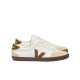 VEJA – Volley – Weiße Tent Bark-Sneaker aus Leder