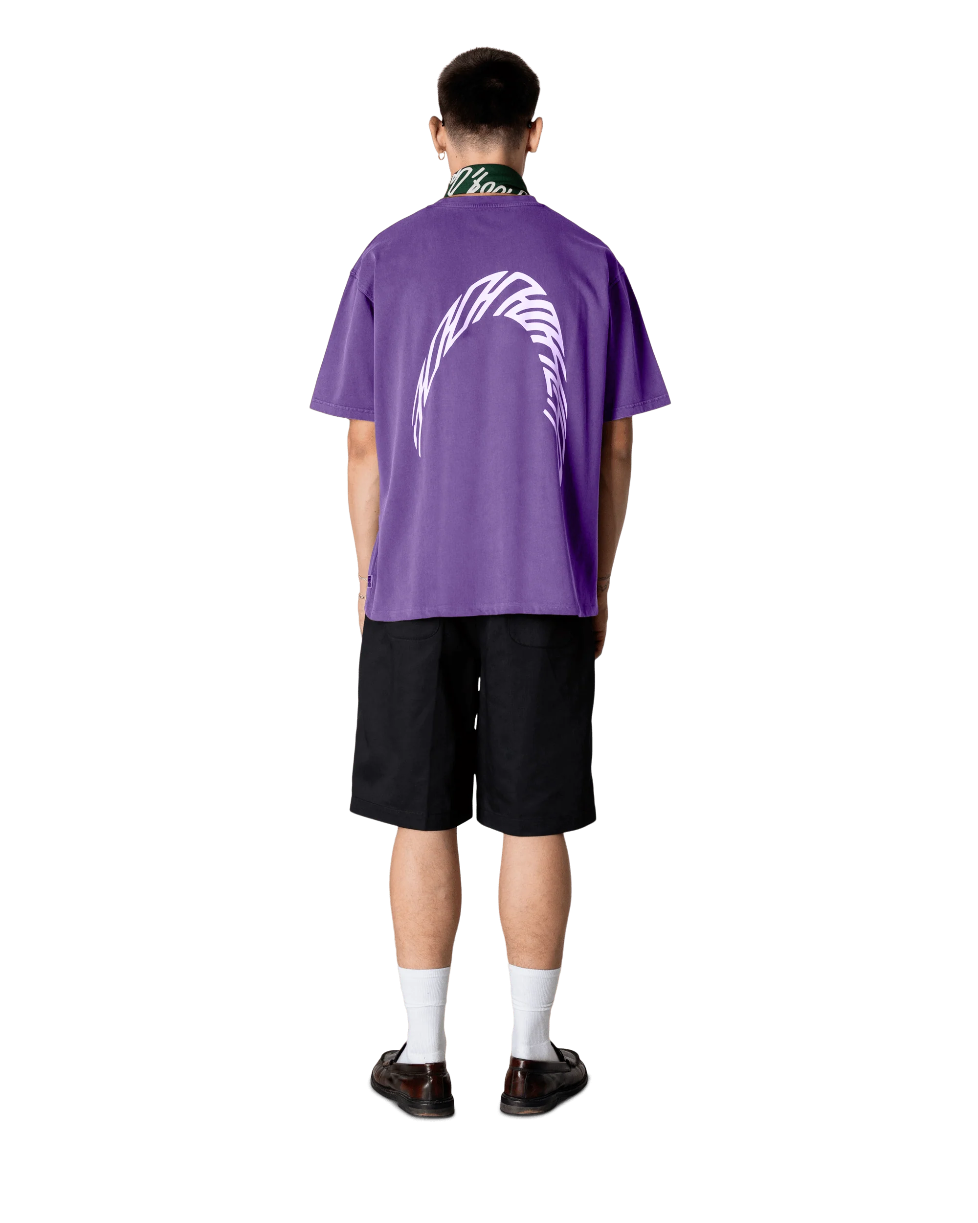 Camiseta WOODBIRD WBBaine Warp Acid Washed Purple