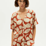 THINKING MU Leaf Dragonfly Blouse