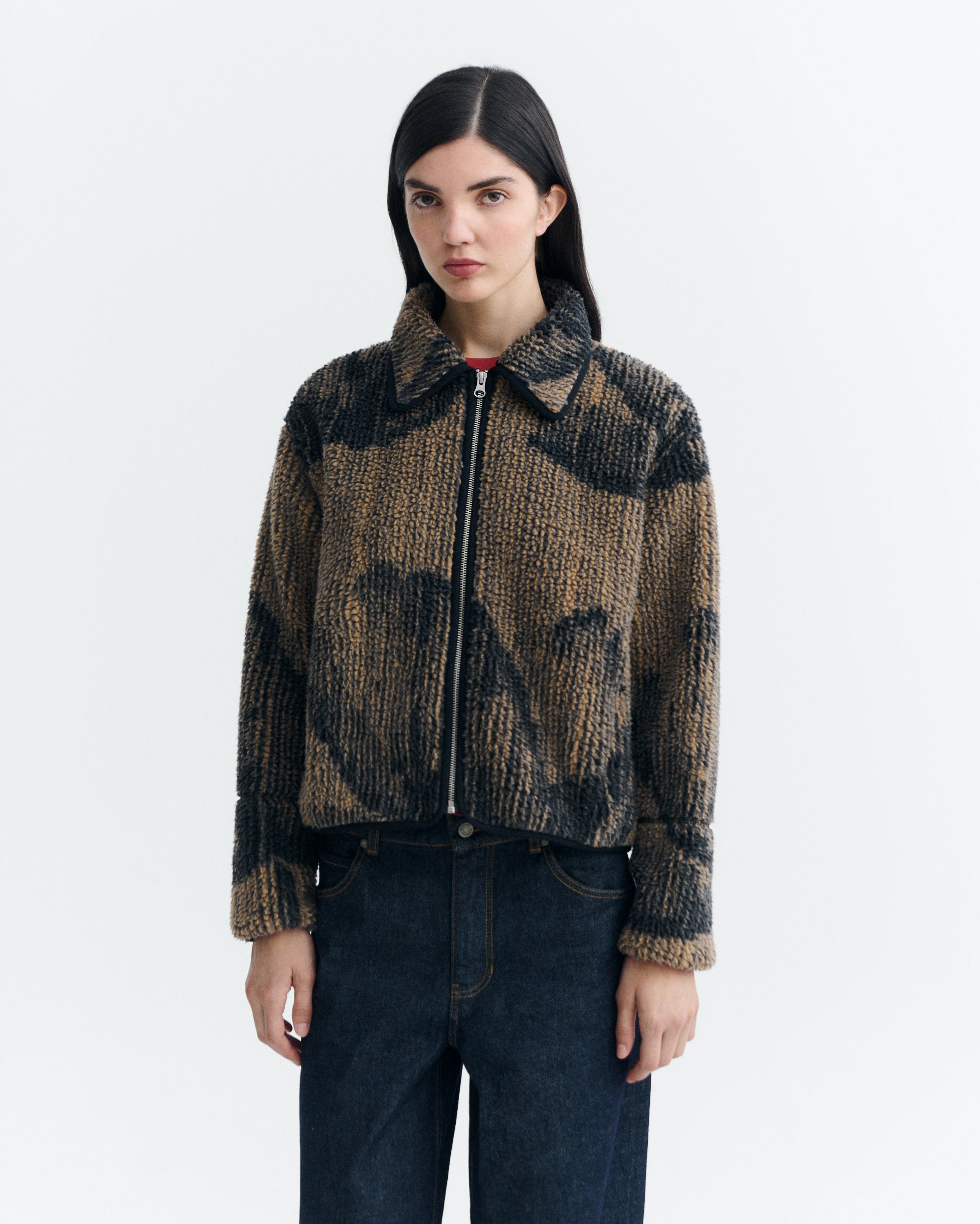 Chaqueta THINKING MU Kendra Camel Lotus Jacquard - vista oficial 1