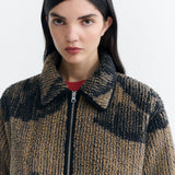 Chaqueta THINKING MU Kendra Camel Lotus Jacquard - vista oficial 2