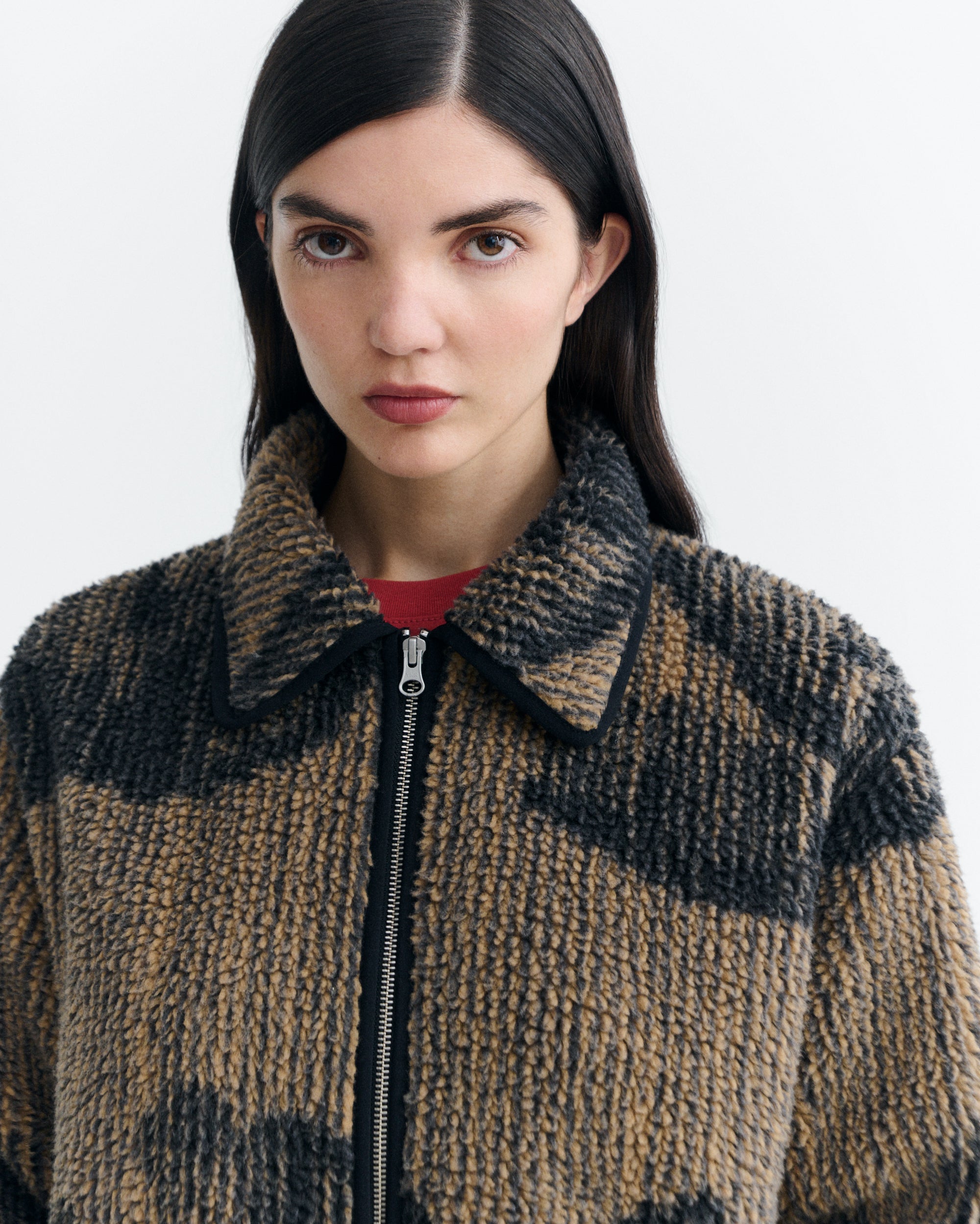 Chaqueta THINKING MU Kendra Camel Lotus Jacquard - vista oficial 2