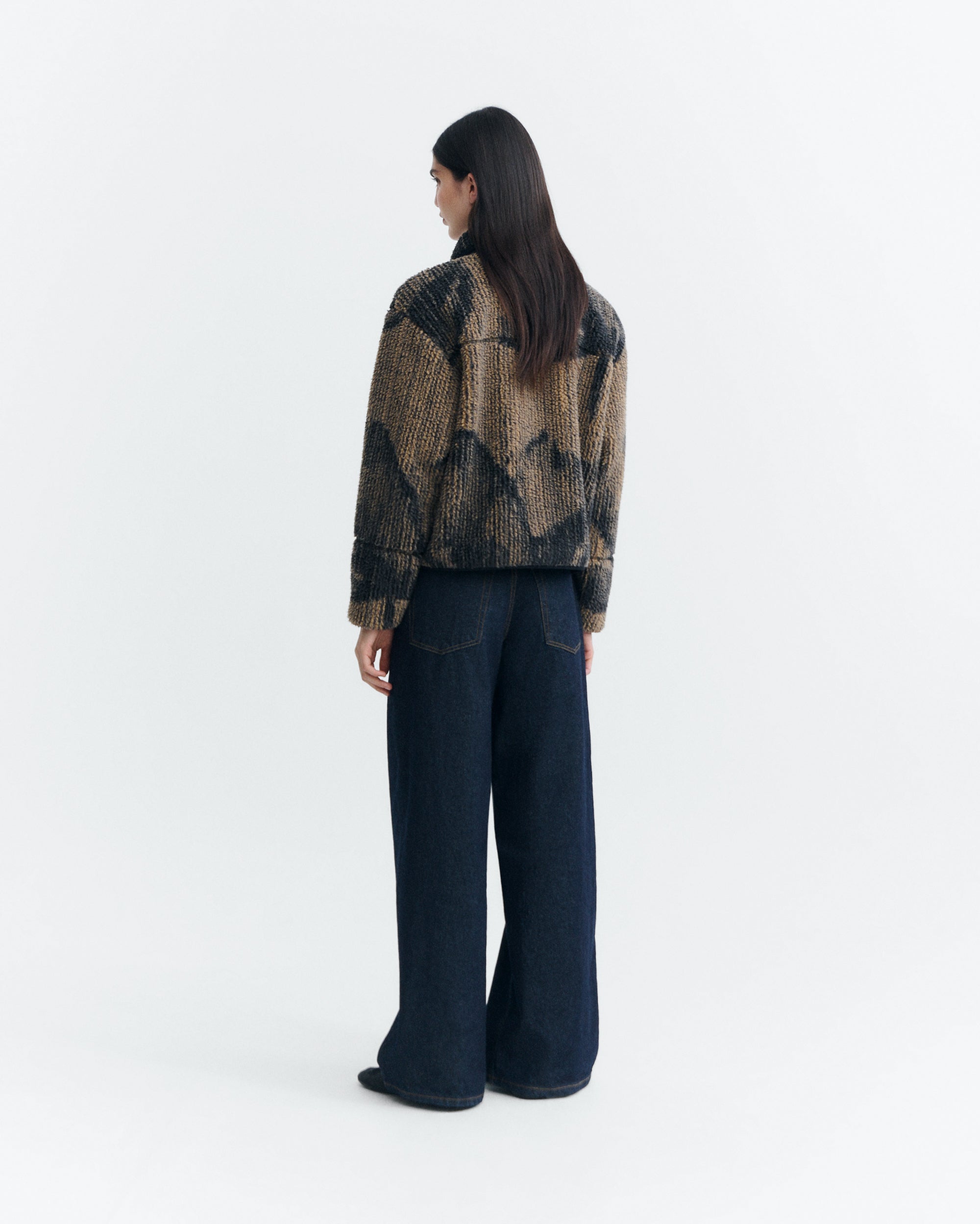 Chaqueta THINKING MU Kendra Camel Lotus Jacquard - vista oficial 4