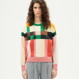 THINKING MU Merino Wool Grid Philis Sweater