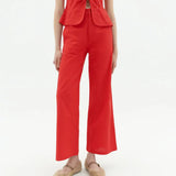 THINKING MU Karina Pants Fiery Red