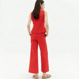 THINKING MU Karina Pants Fiery Red