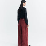 Pantalones THINKING MU Hedda Mahogany Corduroy - vista oficial 4