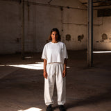 Camiseta LATITUD FUEGO Crop Lemon White