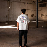 LATITUDE FIRE Stempel Weißes T-Shirt