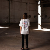 LATITUDE FIRE Stempel Weißes T-Shirt