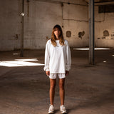 LATITUDE FIRE Langarm-T-Shirt „World“ in Weiß