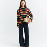 Camiseta THINKING MU Emily R Rex Yarnd Dyed Multicolor - vista oficial 3