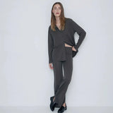 YERSE Annie Khaki Strick-Overshirt