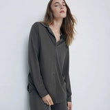 YERSE Annie Khaki Strick-Overshirt