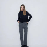 YERSE Santsa Anthracite Houndstooth Trousers