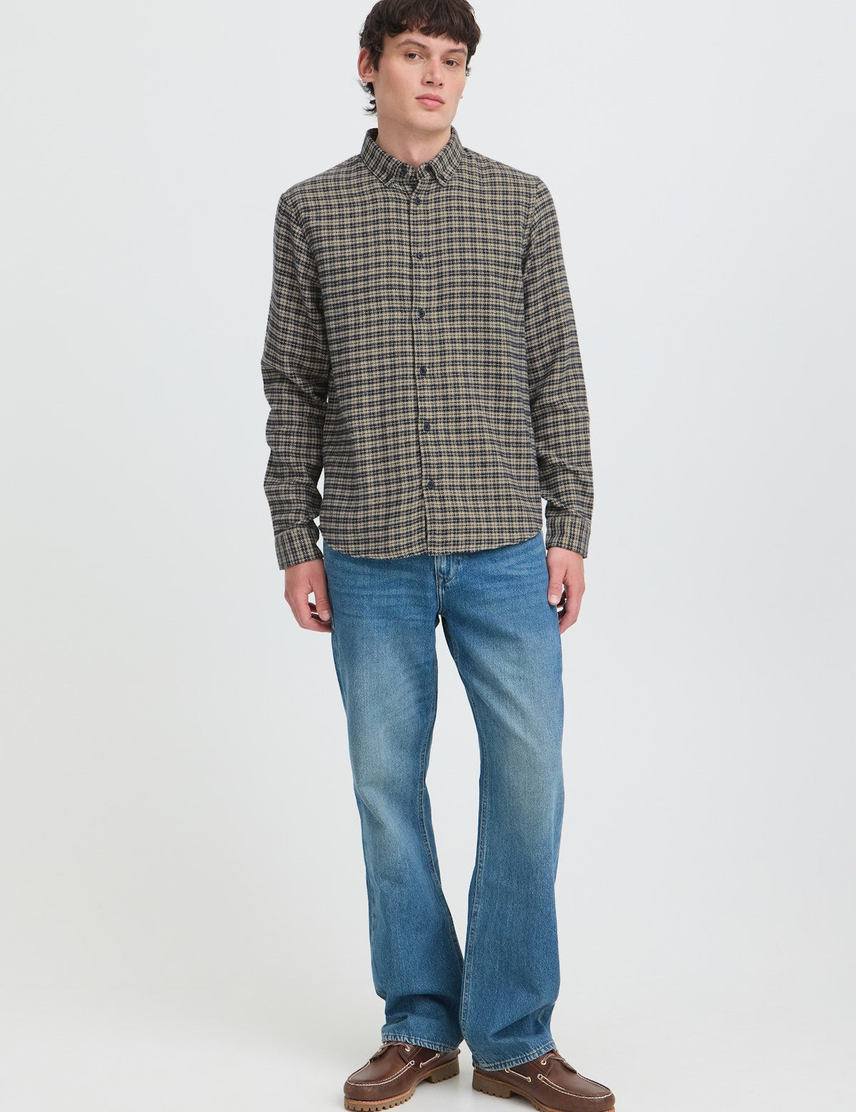 Camisa Blend Deep depths Grey - ECRU