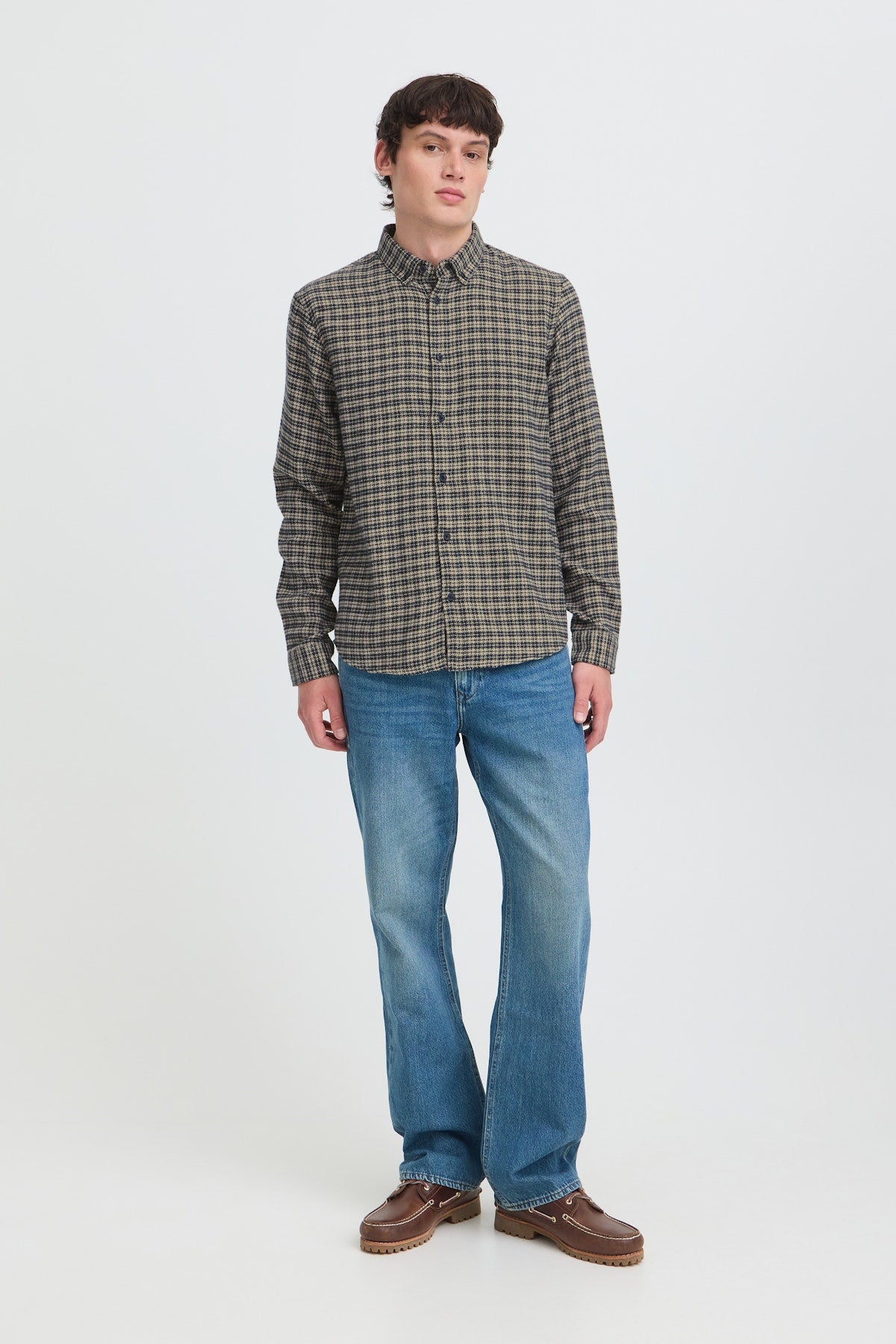 Camisa Blend Deep depths Grey - ECRU