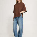 Camiseta ICHI Ihnaida Chicory Coffee - ECRU