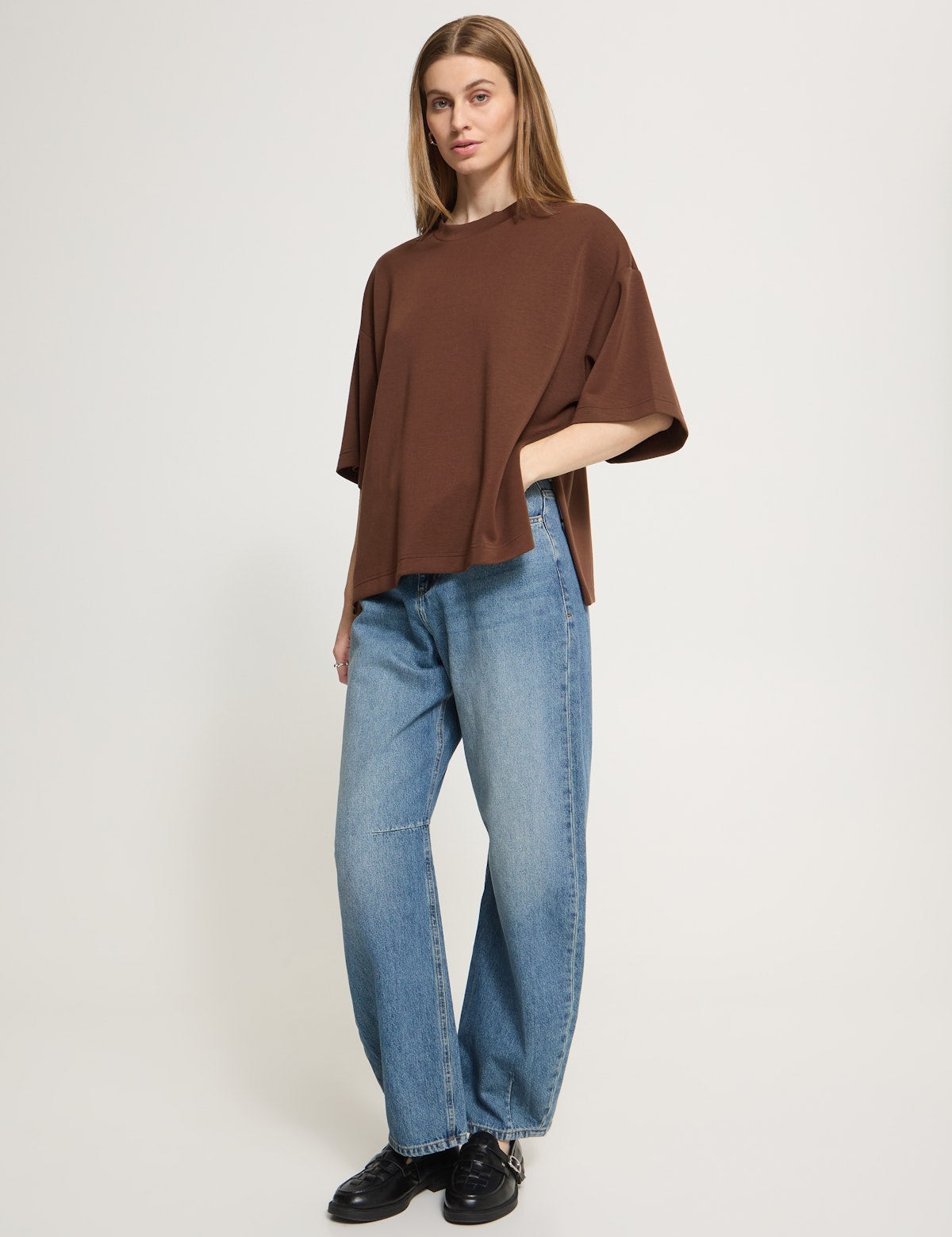 Camiseta ICHI Ihnaida Chicory Coffee - ECRU