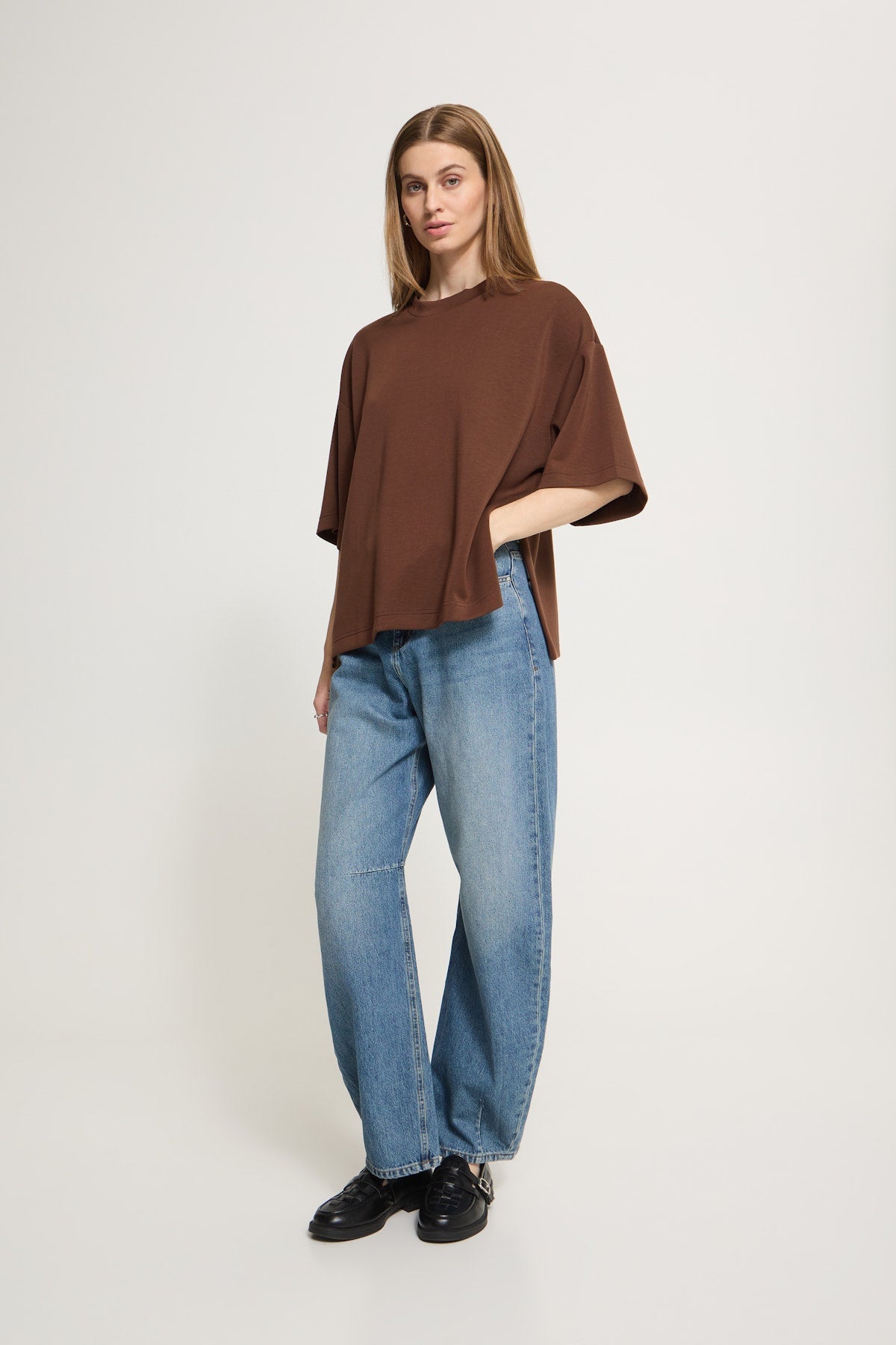 Camiseta ICHI Ihnaida Chicory Coffee - ECRU