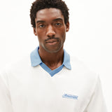 ARMEDANGELS Aadru Retro Light Oatmilk Pigment Blue Polo