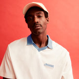 ARMEDANGELS Aadru Retro Light Oatmilk Pigment Blue Polo