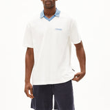 ARMEDANGELS Aadru Retro Light Oatmilk Pigment Blue Polo