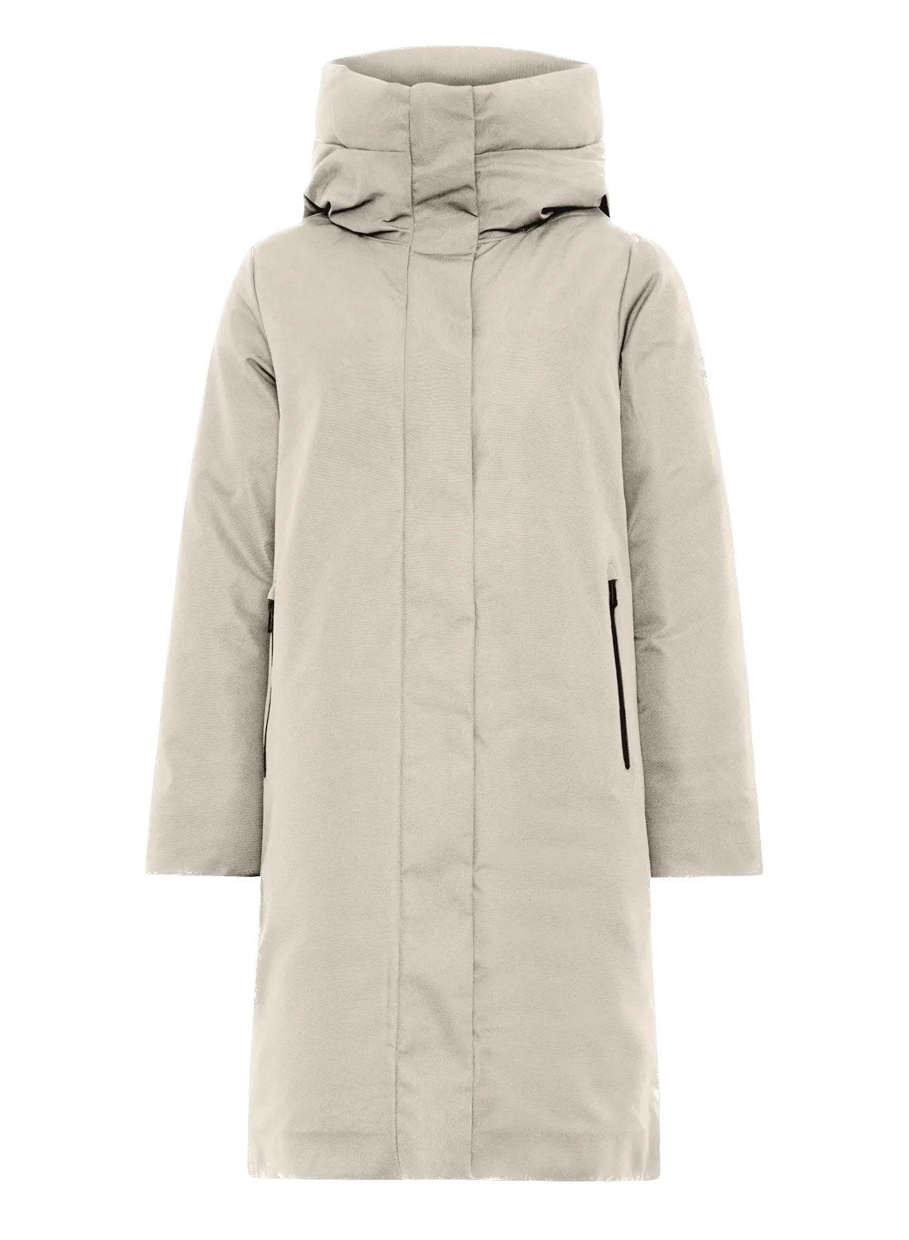 Abrigo Ecoalf de Mujer Makalu Crema Impermeable - ECRU
