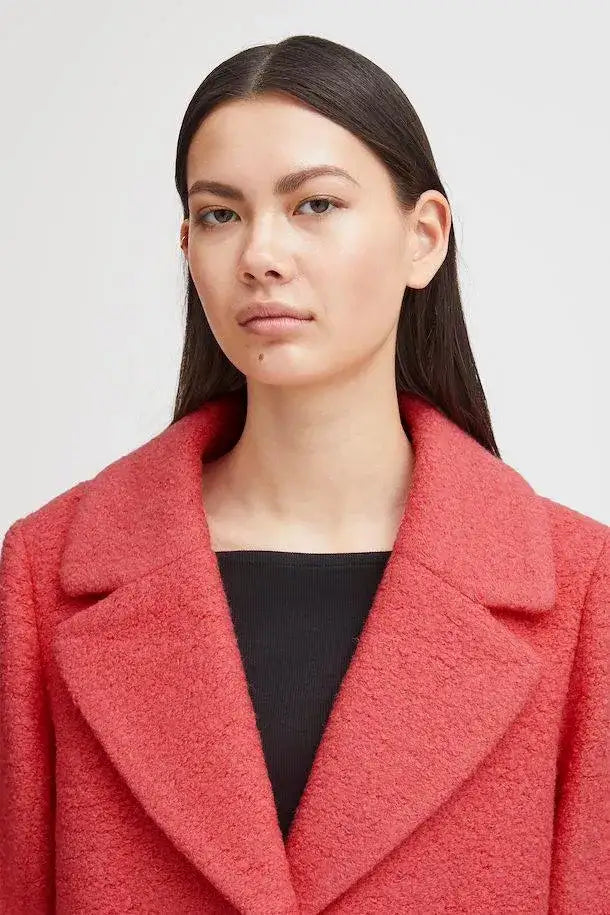 Abrigo ICHI Stipa Calypso Coral – ECRU