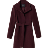 Abrigo Salsa Jeans Paño Grace con Cinturón Rojo - ECRU