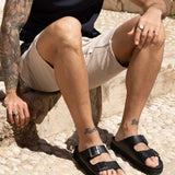 GENUINS Hawaii Alpaca Black Sandal