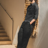 GENUINS Hawaii Alpaca Black Sandal