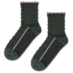 Calcetines HAPPY SOCKS Structure Slinky Mini Crew Sock - Verde - foto de producto sobre fondo transparente